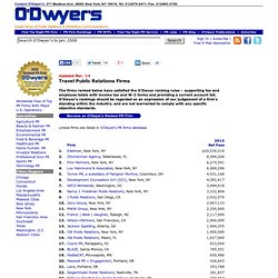 PR Firm Rankings by O'Dwyer's Public Relations News Blog