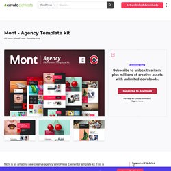 Mont - Agency Template kit by C-Kav on Envato Elements