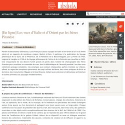 Agenda de l'INHA - [En ligne] Les vues d’Italie et d’Orient par les frères Piranèse
