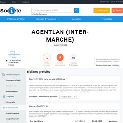 AGENTLAN à AGEN CEDEX (47031), bilan gratuit 2018, sur SOCIETE.COM (751494675)