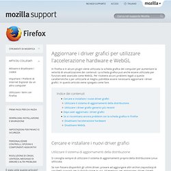 Aggiornare i driver grafici per utilizzare l'accelerazione hardware e WebGL