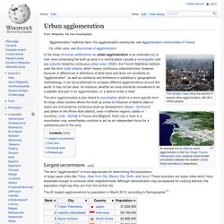 Urban agglomeration