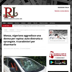 Monza, nigeriano aggredisce una donna per rapina: auto distrutta a sprangate. 4 carabinieri per disarmarlo - Rassegne Italia