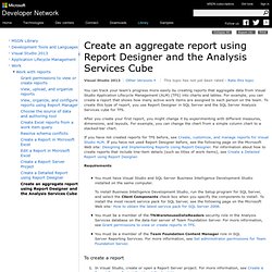 Create an Aggregate Report using Report Designer and the Analysis Services Cube