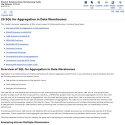 SQL for Aggregation in Data Warehouses