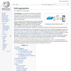 Link aggregation
