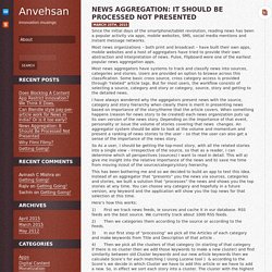 News Aggregation Should Be Processed