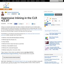 Aggressive Inlining in the CLR 4.5 JIT