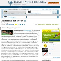 aggressive behaviour