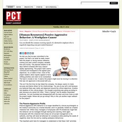 [Human Resources] Passive Aggressive Behavior: A W - PCT - Pest Control Technology