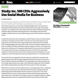 Study: Inc. 500 CEOs Aggressively Use Social Media for Business