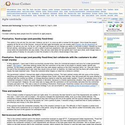 Agile contracts