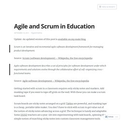 Agile and Scrum in Education – hypubnemata