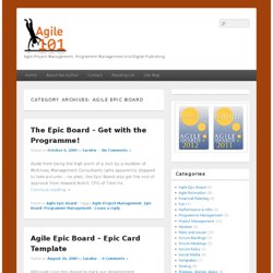 Agile Epic Board : Agile101 – Agile Project Management and Digital Publishing