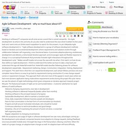 Agile Software Development - why so much buzz about it??