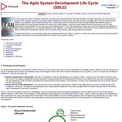 The Agile System Development Life Cycle (SDLC)