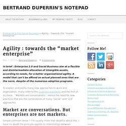 Agility : towards the "market enterprise"