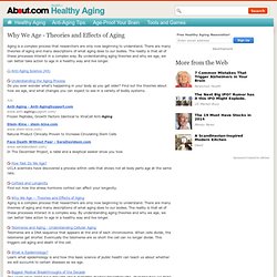 Why We Age - Aging Theories - Understanding Aging Theories