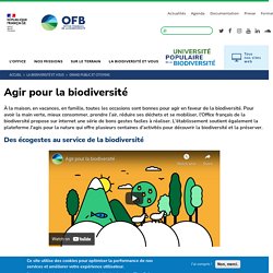 Agir pour la biodiversité