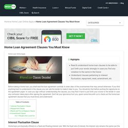 Shall You Read Home Loan Agreement Clauses - Wishfin