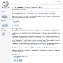 Agreement on German External Debts