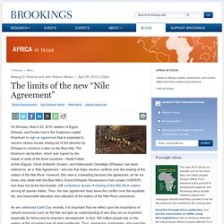 The limits of the new “Nile Agreement”