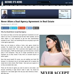 Never Allow a Dual Agency Agreement in Real Estate