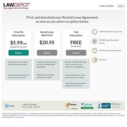 Free Rental Lease Agreement (Canada)