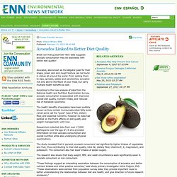 Avocados Linked to Better Diet Quality