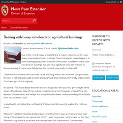 Dealing with heavy snow loads on agricultural buildings – News from Extension