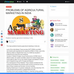 PROBLEMS OF AGRICULTURAL MARKETING IN INDIA