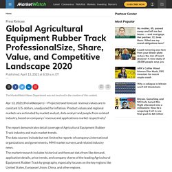 May 2021 Report on Global Agricultural Equipment Rubber Track ProfessionalSize, Share, Value, and Competitive Landscape 2020