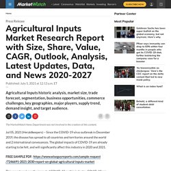 Agricultural Inputs Market Research Report with Size, Share, Value, CAGR, Outlook, Analysis, Latest Updates, Data, and News 2020-2027