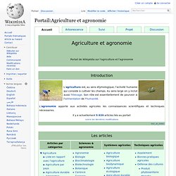 Portail:Agriculture et agronomie