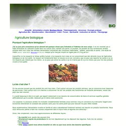 Agriculture biologique, agriculture biodynamique