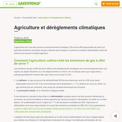 Agriculture et dérèglements climatiques