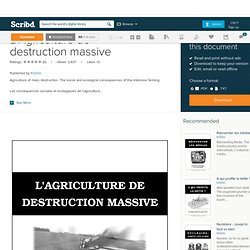 L'Agriculture de destruction massive