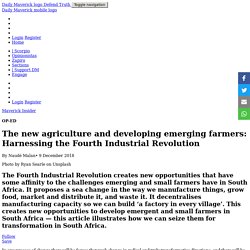 The new agriculture and developing emerging farmers: Ha...