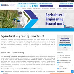 Agriculture Engineering Recruitment - Recruitment Service for Agriculture Engineering