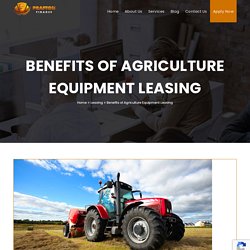 Agriculture Equipment Leasing - Equipment Leasing