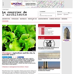 Article "Agriculture and the city, la nouvelle série ?"
