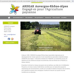 Agriculture paysanne - ARDEAR Auvergne-Rhône-Alpes