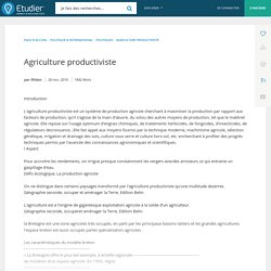 Agriculture productiviste - Comptes Rendus - Illidan