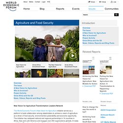 World Economic Forum-Agriculture and Food Security