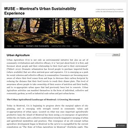 MUSE – Montreal's Urban Sustainability Experience