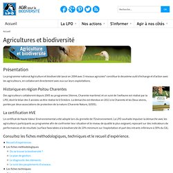 Agricultures et biodiversité - Agriculture et environnement