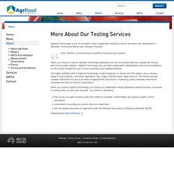 Agrifood Technology - Allergen Testing Services in VIC