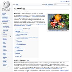 Agroecology