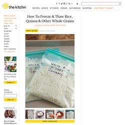 How to Make-Ahead and Freeze Cooked Rice or Any Grain