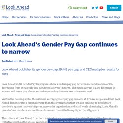 Look Ahead's Gender Pay Gap continues to narrow - Look Ahead